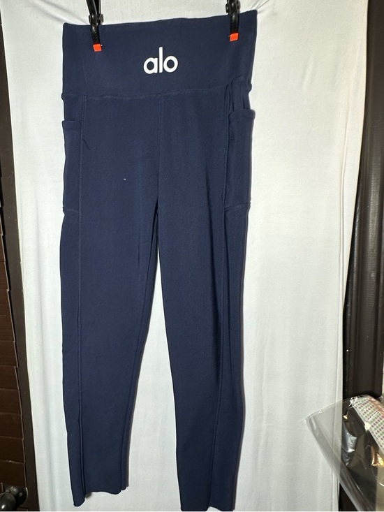 ALO Yoga Pants - ALO Yoga S/M Navy High-Rise Leggings w/ Side Pockets yoga workout